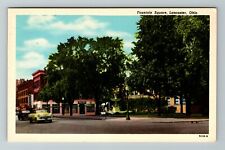 Lancaster OH-Ohio, Fountain Square, Town View, Vintage Postcard picture
