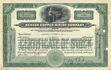 Seneca Copper Mining Co. - Michigan Mining Stock Certificate - Mining Stocks picture