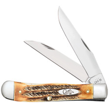 Case xx Knives Wharncliffe Trapper 6.5 BoneStag 65329 Stainless Pocket Knife picture