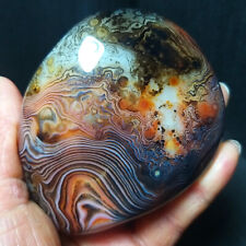 TOP 220.5G Natural Polished Silk Banded Lace Agate Crystal Madagascar  A3748 picture