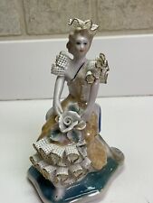 CTC Handpainted Lustreware & Lace Woman Figurine picture