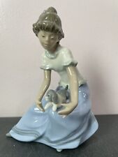 LLADRO Playmates 1011 Girl Puppy on Knee FIGURINE Hand Made Spain NAO Authentic picture