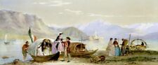 Oil painting An-Excursion-to-Isola-dei-Pescatore-Lago-Maggiore-John-Absolon 48