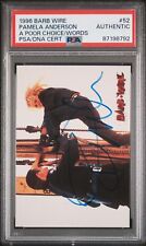 Pamela Anderson 1996 Topps Barb Wire A Poor Choice Words Auto PSA Authentic 52 picture
