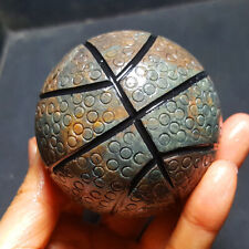 448G Natural Polished Handcarved basketball  agate BALL Madagascar 5559+ picture