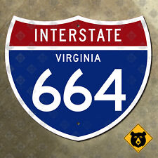 Virginia Interstate 664 road sign highway marker 1961 Chesapeake Hampton 21x18 picture