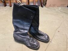 WWII GERMAN M1931 BLACK LEATHER JACKBOOTS- SIZE 11 picture