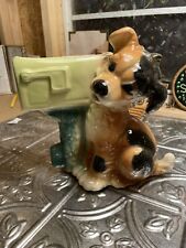 Vintage Royal Copley Dog And Mailbox Planter picture