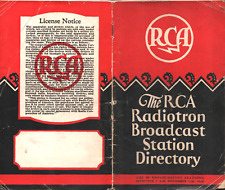 1928 THE RCA RADIOTRON BROADCAST STATION DIRECTORY antique booklet RADIO TUBES picture