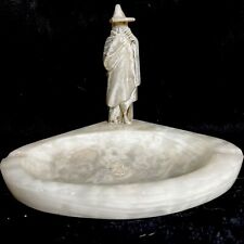 Vintage Mexican Hand-Carved Onyx Stone Ashtray picture