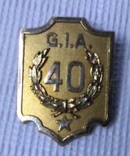 Vintage 10k Yellow Gold G.I.A. 40 Service Award Year (7/8” x 5/8”) Lapel Pin picture