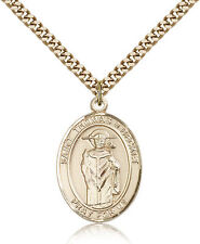 Saint Thomas A Becket Medal For Men - Gold Filled Necklace On 24 Chain - 30 ... picture