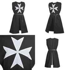 Medieval hand-made black tunic with white Templar , Halloween costume picture