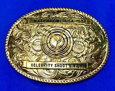 Waterfowl USA 1993 Celebrity shoot BWSA hunters belt buckle by Linden Trophy Co picture