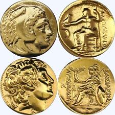 2 Alexander the Great Coins, Zeus & Athena 2 Greek REPLICA REPRODUCTION COINS GP picture