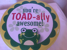 Cheryl's You're Toad-ally Awesome round gift tin can picture