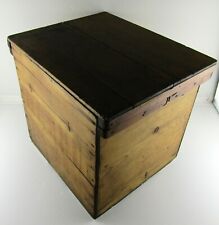 Antique Primitive Box New Ulm Minn Valley of the Heart's Delight  with Lid Nail picture