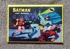 Batman and Robin Fight Bad Guy Refrigerator Magnet Metal Collect  picture