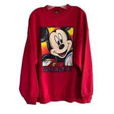 Mickey Unlimited Red Mickey Mouse Graphic Sweatshirt Womens 2XL Vintage 1990s picture