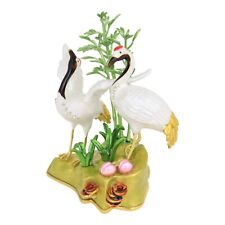 2024 Feng Shui Pair of Crane Birds with Peaches and Bamboo picture