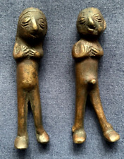 1400-1500 CE Inca Capacocha Male and Female Couple Copper Silver Alloy Figures picture