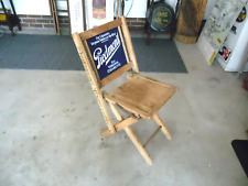 VINTAGE PIEDMONT TABACCO STADIUM CHAIR 1920'S CIGARETTES VIRGINIA TABACCO SOILD picture