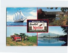 Postcard Welcome to Beautiful Maine Scenic Vacationland Maine USA picture
