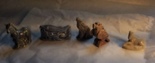 Handcarved Stone Animal Figurines lot of 4 Size 1.5
