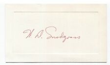 W.D. Snodgrass Signed Card Autographed Signature Author Poet Pulitzer Prize picture