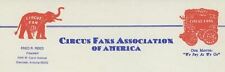 1981 CIRCUS FANS ASSOCIATION OF AMERICA BUSINESS LETTER HOWARD PAUL 31-72 picture