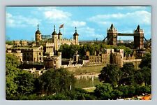 London, UK-United Kingdom, Tower & Tower Bridge, Vintage Postcard picture