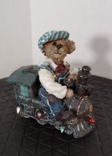 Vtg Boyd's Bears Figurine Casey Whistlestop 'All Aboard' Bearstone Coll Signed picture