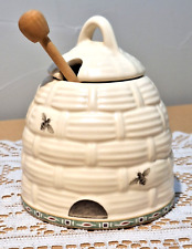 Beautiful Pfaltzgraff Naturewood Honey Pot with Lid and Dipper, Mexico, 1990s picture