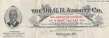 Dr. Abbott's Method - Uric Acid Letterhead Quack Medicine - Chicago, IL picture