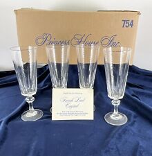 Princess House French Lead Crystal Stemware Handblown Crystal 5.5 Oz Champagne picture