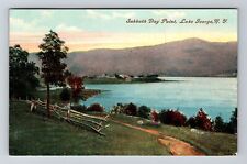 Lake George NY-New York, Sabbath Day Point Vintage c1908 Souvenir Postcard picture