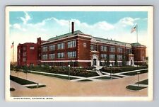 Chisholm MN-Minnesota, High School, Antique, Vintage Souvenir Postcard picture