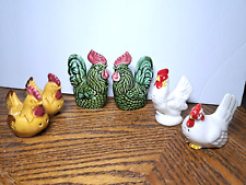 VINTAGE CHICKEN & ROOSTER S&P SHAKERS JAPAN 3 SETS picture