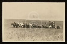 Early RPPC Farming Scene with Harvester. Scio, Oregon. C 1910's  picture