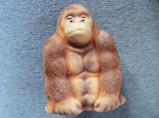 1960's/70's Vintage Charls Productions Hong Kong Fuzzy Plastic Gorilla Coin Bank picture