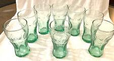 Libbey Green Vintage Coca Cola Mini Glasses Collectible Set Of 8 picture
