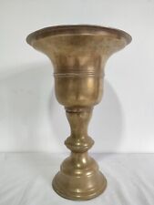 Vintage Heavy Brass Spittoon Indoor Planter Vase Antique Home Decor Vessel  picture