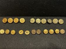 Mix Lot Vintage Antique Victorian Metal & Brass Buttons Shank (lot of 21) picture