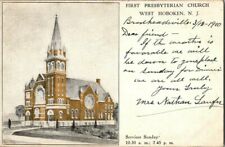 1910. WEST HOBOKEN, NJ. 1ST PRES. CHURCH POSTCARD q9 picture