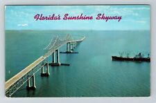 Tampa Bay FL-Florida, Sunshine Skyway  Vintage Souvenir Postcard picture