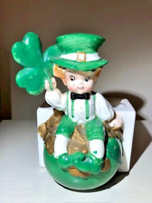 Vintage Lefton Ceramic Planter St. Patrick’s Day Irish Leprechaun Pixie picture
