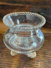 US Glass Clear Glass with Gold Flashing Toothpick Holder picture