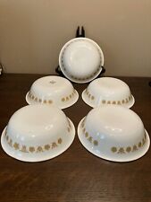 VTG  Corelle Butterfly Gold Small Dessert Berry Fruit Sauce Bowls  Set of 6 picture