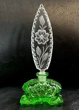 Signed Moser Vintage Perfume Bottle Czechoslovakia Cut Glass Bohemian  picture