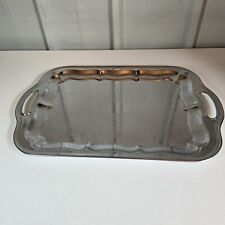 Vintage Irvinware Engraved Chrome Serving Tray Mid Century Art Deco Made in USA picture